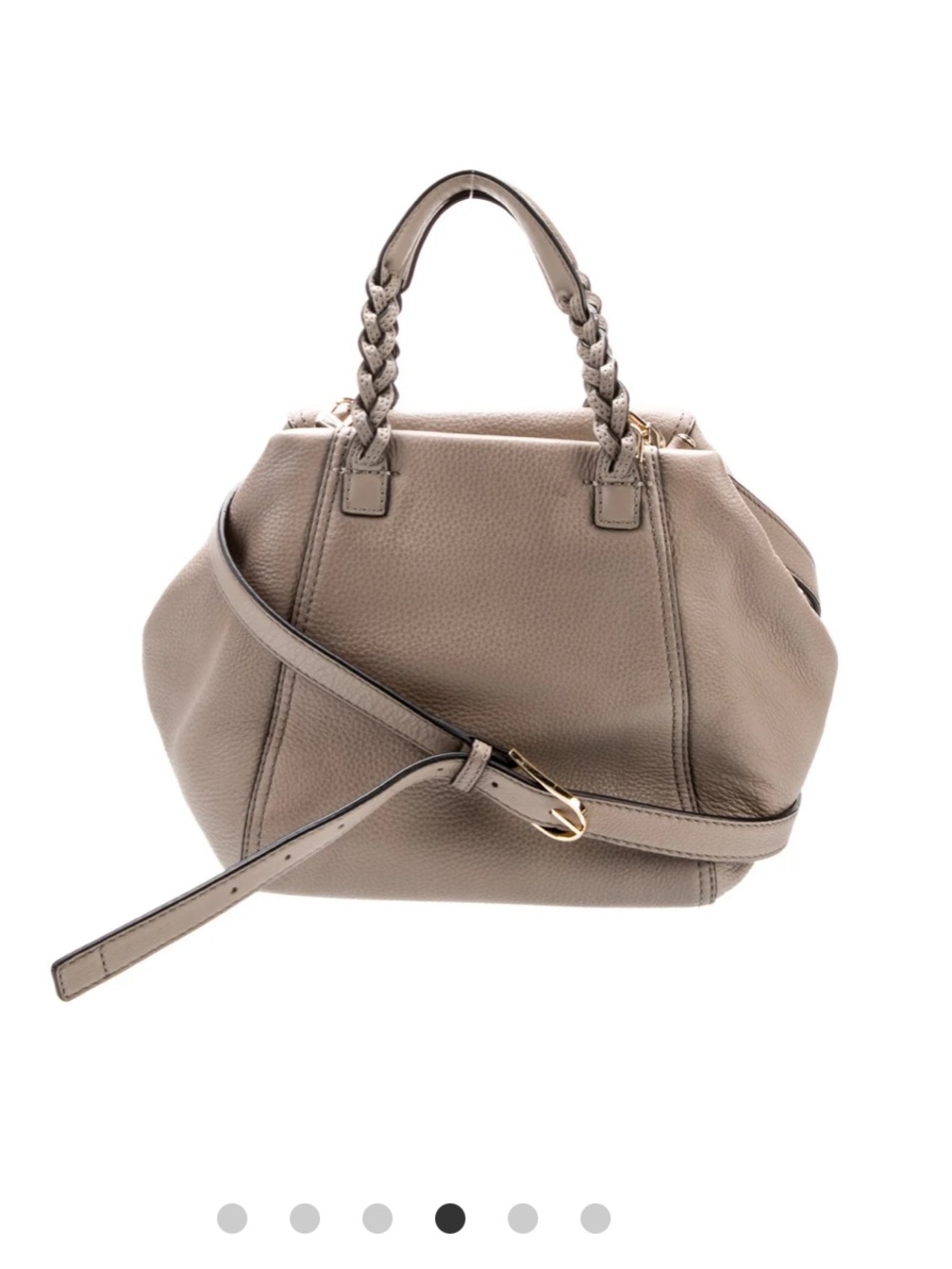Tory Burch Half Moon Satchel French Gray NWT - Picture 3 of 3
